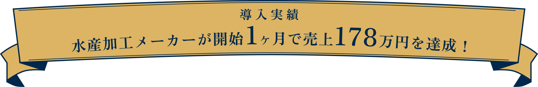 導入実績 水産加工メーカーが開設24日で売上100万円を達成！