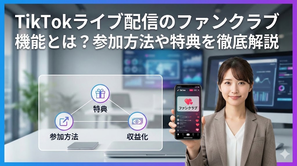TikTokライブ配信のファンクラブ機能とは？参加方法や特典を徹底解説