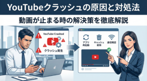 YouTubeクラッシュの原因と対処法！動画が止まる時の解決策を徹底解説
