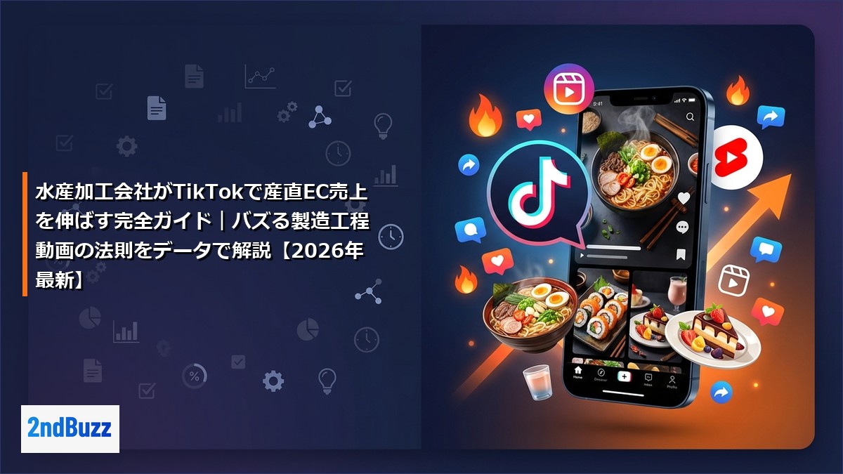 水産加工会社がTikTokで産直EC売上を伸ばす完全ガイド｜バズる製造工程動画の法則をデータで解説【2026年最新】